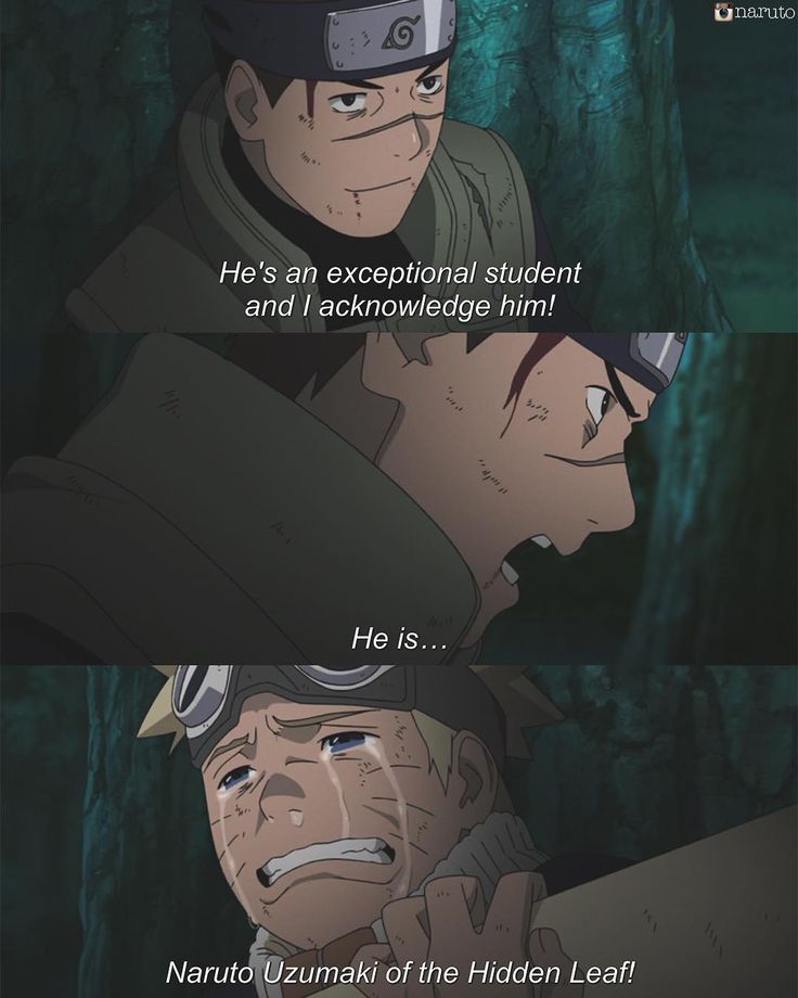 Iruka inspirational speech to Naruto